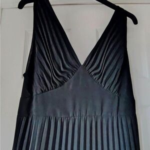 Elegant Black Pleated Dress